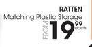 Ratten Basket Matching Plastic Storage-Each
