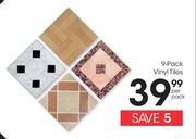 9-Pack Vinyl Tiles-Per Pack