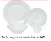 White Porcelain Dinner Set Matching Available Loose-Each