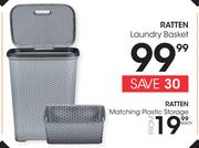 Ratten Basket Matching Plastic Storage-Each