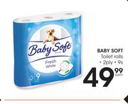 Baby Soft Toilet Rolls 2Ply-9's Each