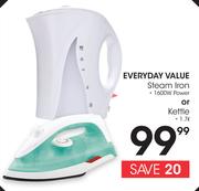 Everyday Value Steam Iron Or Kettle 