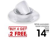 White Porcelain Loose Crockery