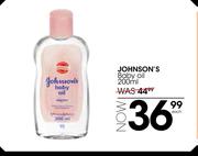Johnson's Baby Oil-200ml Each