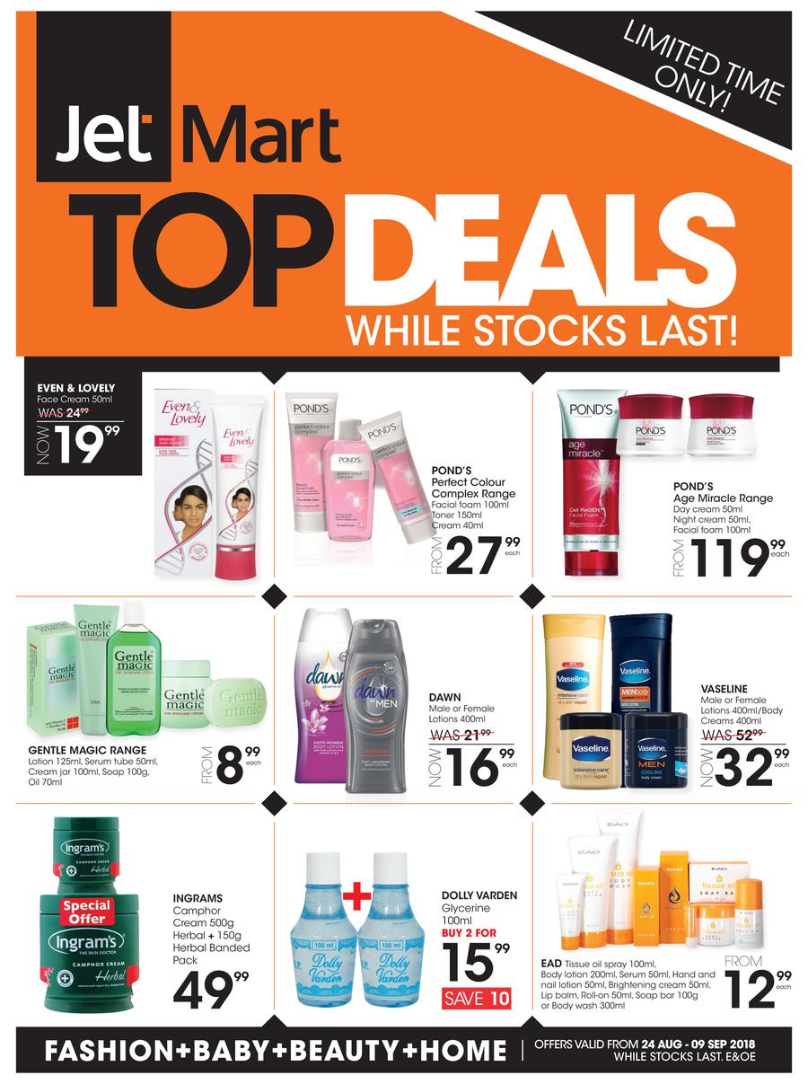 Jet Mart Top Deals 24 Aug 9 Sept 2018 —za 7350