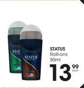 Status Roll Ons-50ml Each