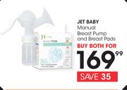 Jet Baby Manual Breast Pump & Breast Pads-Both For