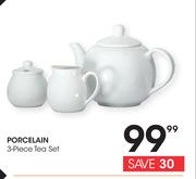 Porcelain 3 Piece Tea Set