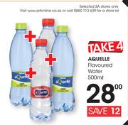 Aquelle Flavoutred Water-4 x 500ml