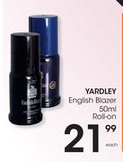 Yardley English Blazer Roll On-50ml Each