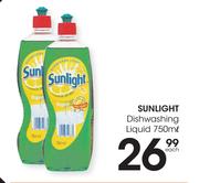 Sunlight Dishwashing Liquid-750ml Each