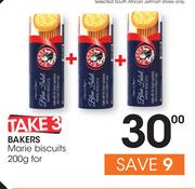 Bakers Marie Biscuits-3 x 200g