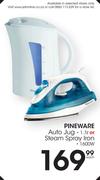 Pineware 1.7Ltr Auto Jug Or Pineware 1600W Steam Spray Iron-Each