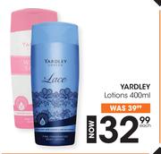 Yardley Lotions-400ml Each