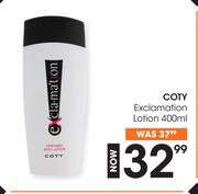 Coty Exclamation Lotion-400ml 
