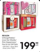 Revlon Ungorgettable/Love Her Madly/Pink Happiness/Fire & Ice Gift Sets-Per Pack