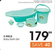 5 Piece Baby Bath Set