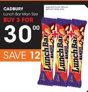 Cadbury Lunch Bar Man Size-For 3