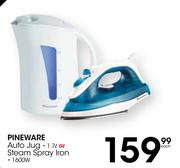 Pineware 1.7Ltr Auto Jug Or Steam Spray Iron-Each