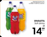 Sparletta Soft Drinks-2Ltr Each