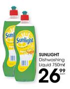 Sunlight Dishwashing Liquid-750ml Each