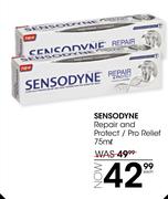Sensodyne Repair And Protect /Pro Relief-75ml Each