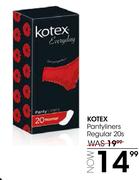 Kotex Pantyliners Regular-20's Pack
