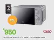 Defy 20L MET 700W MWM Microwave DMO381 24-220