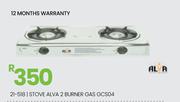 Alva 2 Burner Gas Stove GCS04 21-518