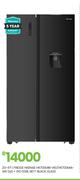 Hisense 508L Nett Black Glass SxS + WD Fridge H670SMIB-WD/H670SMIA-WD 20-471