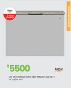 Univa 433L Nett WHT Fridge Deep Freezer UC485W 20-559