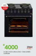 Univa Oven + Hob BLK Stove Combo U336B 21-480