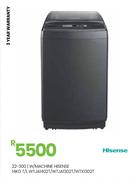 Hisense 14Kg T/L W/Machine WTJA1402T/WTJA1302T/WTX1302T 22-300