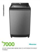 Hisense 16Kg T/L Titanium W/Machine WT5T1625DT/WTX1602T 22-301