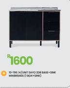 Sayo 2 DR Base + Sink K/Unit (1 Box + SINK) MWBR840S 10-196