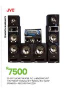 JVC Speakers+ Receiver Home Theatre JHPN3900DVD/THN779B/SP-XG520A/JHP-N390/JHPA-520SP TH-D520