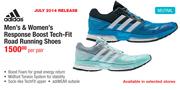 Adidas Men's & Women's Response Boost Tech-Fit Road Running Shoes-Per Pair