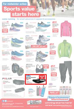 Sportsmans Warehouse : Sports Value Starts Here (24 Jul - 10 Aug 2014), page 1