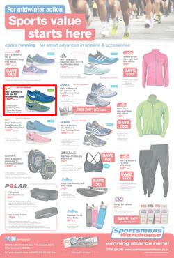 Sportsmans Warehouse : Sports Value Starts Here (24 Jul - 10 Aug 2014), page 1