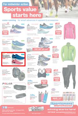 Sportsmans Warehouse : Sports Value Starts Here (24 Jul - 10 Aug 2014), page 1