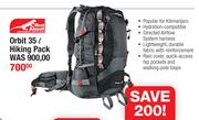 First Ascent Orbit 35Ltr Hiking Pack