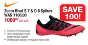 Zoom Rival S 7 & D 8 Spikes-Per Pair