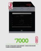 Defy Blk Oven DBO486 + Ceran Hob DHD406 Combo Stove DCB866E/DCB866 21-540