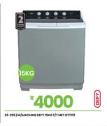 Defy 15Kg T/T Met Washing Machine DTT151 22-295