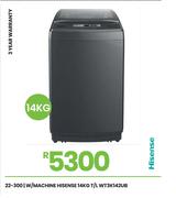 Hisense 14Kg T/L Washing Machine WT3K142UB 22-300