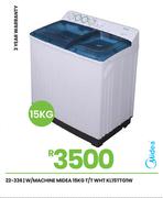 Midea 15Kg T/T WHT Washing Machine KL15TTG1W 22-336