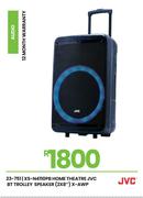JVC (2x8") BT Home Theatre Trolley Speaker X-AWP/XS-N4110PB 23-751
