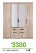 Valerie 4 DR Wardrobe 1-252