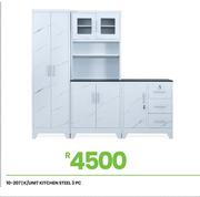 3PC Kitchen K/Unit (Steel)10-207