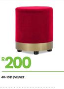 Velvet Ottoman 40-1081